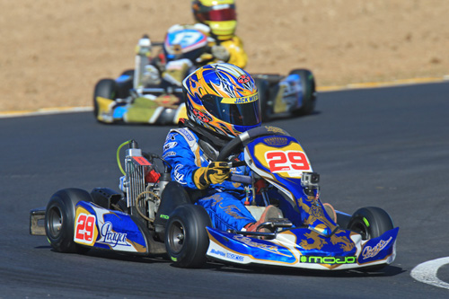 Praga’s Jack Westbury drove away to a comfortable victory in Micro Max, picking up the Victorian State title on his way