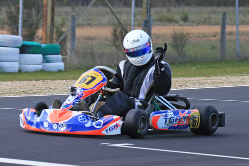 pucka pro tour Clem O’Mara took a clear win in Rotax Heavy, adding to his healthy series points standings