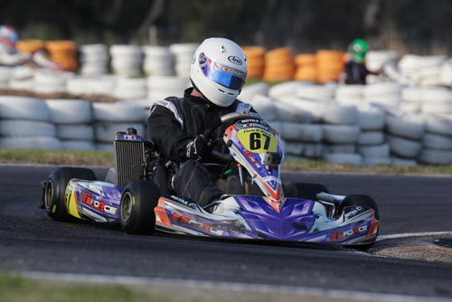 Queensland’s Clem O’Mara came through for victory in heat three for Rotax Heavy