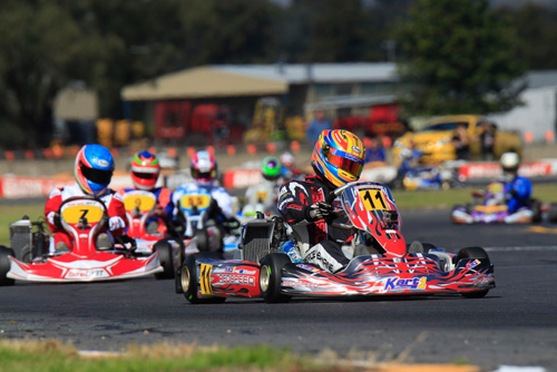 Pierce Lehane took pole position and a clean sweep of wins in his heat races in Rotax Light