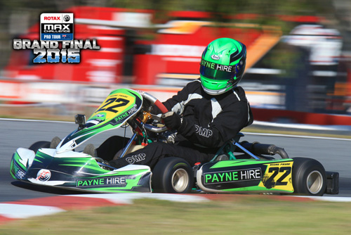 •	Regan Payne has kickstarted his home round in style taking the win in the heats for Rotax Heavy on the back of securing pole position