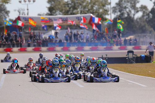 BENIK Kart was strong in Ocala running at the front of the field in Vortex Mini ROK