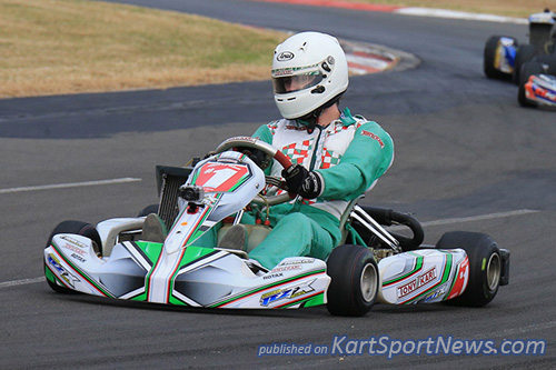 Chris Farkas proved unstoppable in Rotax 125 Heavy despite multiple challenges from Lane Moore and Shay Mayes
