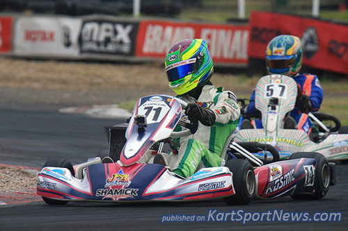 Shamick/TWM driver Dylan Hollis dominated the Junior Max Final finishing over 2 seconds ahead of local Jack Winter