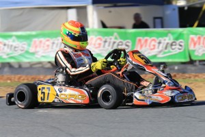 CRG Australia’s Lane Moore in action during Friday’s practice 
