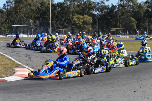 Local driver Brendan Nelson (#70) will start as one of the favourites in the TaG 125 class