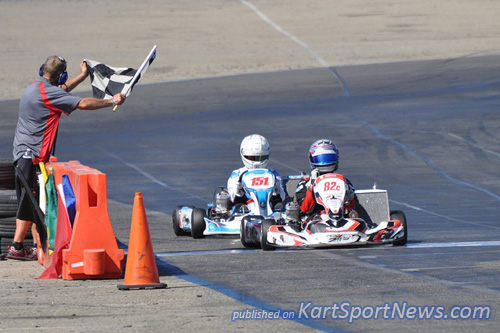 Carlee Taylor took her first checkered flag of the season in the X30 Pro division