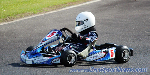 Seth Brown, Cadet 9 Comer - one to watch in the future, first race and setting lap records