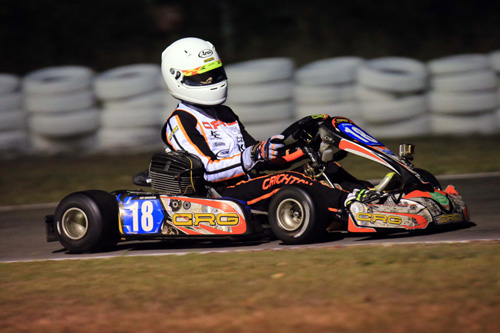 1st in the series and winner of the final round in KA4 Junior Light , Zac Crichton 