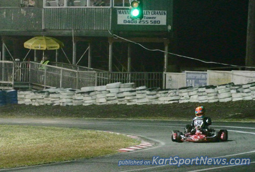 Oscar Priest was a clear winner in KA4 Junior and set fastest lap of the Final on lap 18