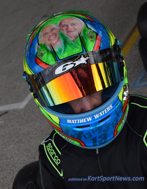 Matthew Waters' helmet detail