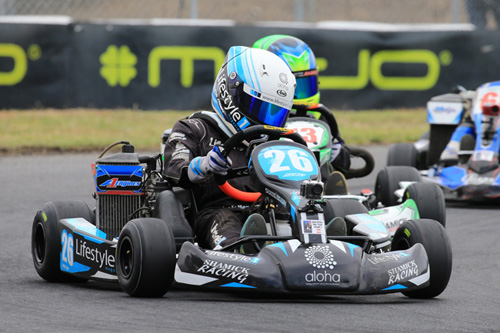 •	Kai Allen took a clean sweep of wins after qualifying second in Mini Max