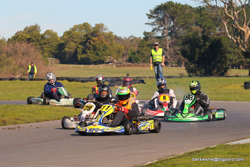 David Musgrave (11) leads 100cc Heavy