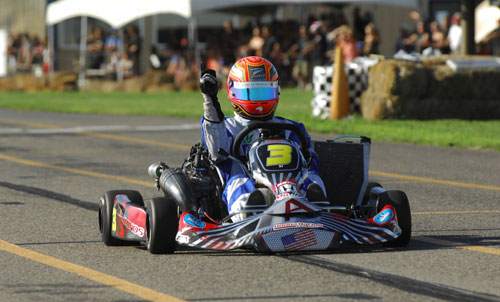 One of the favourites in the premier S1 class at the SKUSA SuperNationals meeting in Las Vegas a week after the Rotax World Final is Daniel Bray (#3)