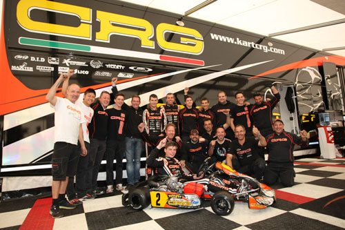 Verstappen and the CRG team celebrate their KZ1 Championship