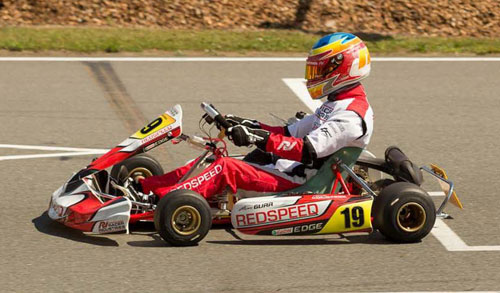 alan gurr testing his Redspeed chassis recently