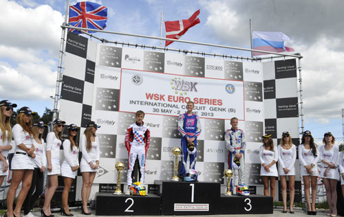 The KF podium, winner Nielsen with Barnicoat and Romanov