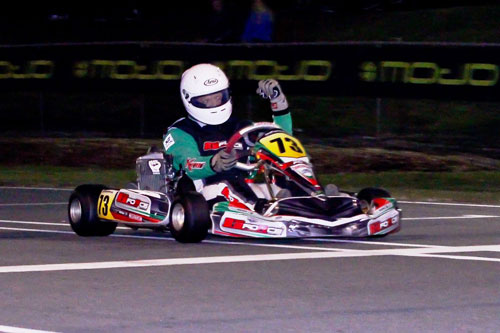 Toowoomba’s Matthew Greenbury drove to victory in Rotax Heavy