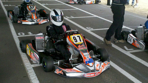 Stephanie Stones on the grid at Round 2 of the Rotax Pro Tour at Todd Road, Melbourne