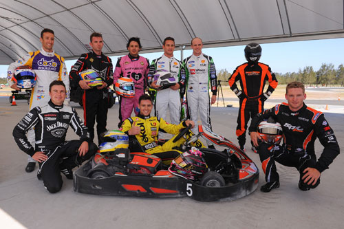 Some of the ProAm lineup - several V8 Supercar and V8 Ute drivers got behind the wheel