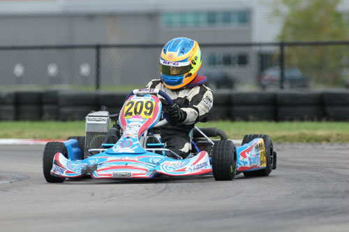 California driver Blaine Rocha won the highly-competitive Rotax Junior feature