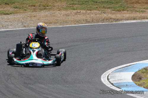 Daniel Rochford on his way to the Rotax Light win 