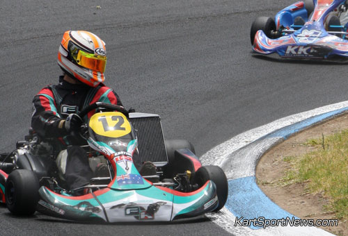 Adam Lindstrom in the Formula K DD2 kart