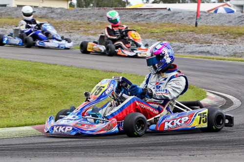 rotax pro tour 7 Bundaberg’s Kel Treseder will start on pole in Rotax Heavy after a clean sweep