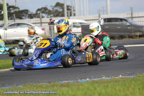 Daniel Kinsman in action at the fifth round of the Australian Rotax Pro Tour in Geelong on Sunday