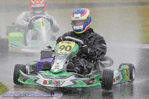Ryan Urban, now aboard Deadly chassis, won his class (Platinum Glass Rotax Max Heavy/Masters) for a second time in as many rounds