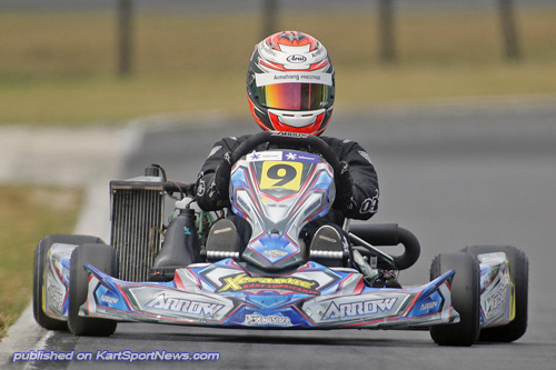 Christchurch driver Marcus Armstrong was back on top in Arai Rotax Junior