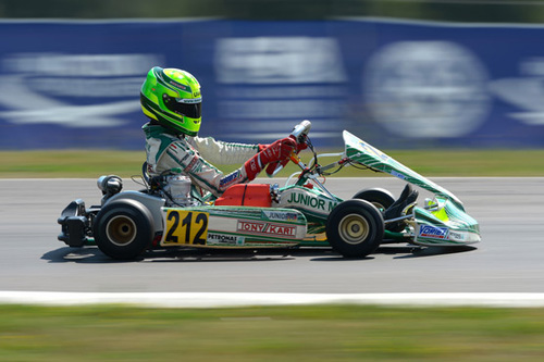 Mick Junior (GER) was awarded third in the KF-J Final after Christian Lundgaard was penalised for cutting the track