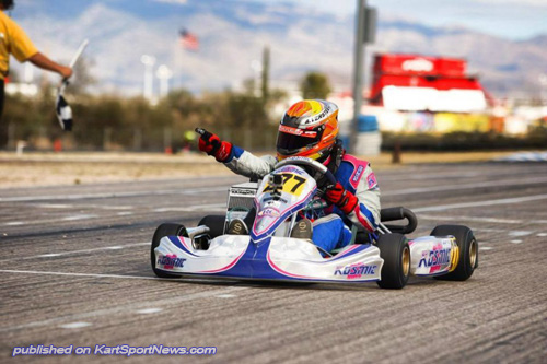 Austin Versteeg claimed the opening round victory in Junior Max