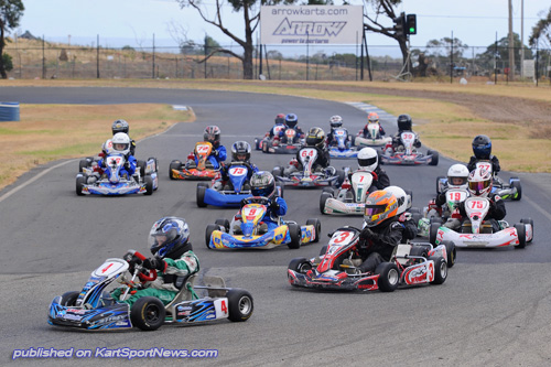 A large field of young drivers will line up in the Cadets class at the Victorian Karting Championships next weekend