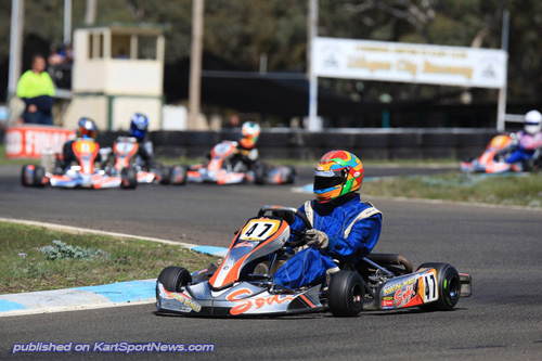 -	Glen Ormerod secured pole position and the three heat race victories in the Sodi Junior Max Trophy Class