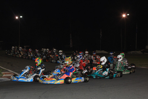 -	Zane Morse #11 took outright pole position in an oversubscribed Junior Max field