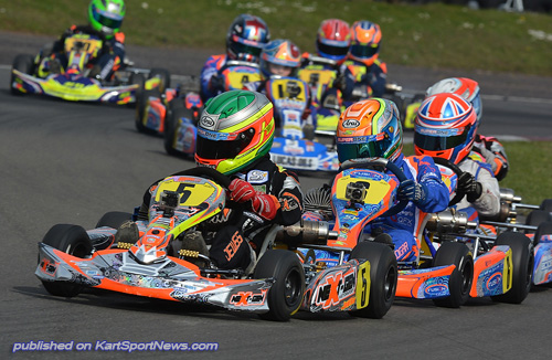 Kiern Jewiss leads the pack in IAME Cadets