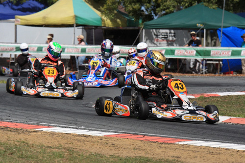 Mason Barbera recorded his Australian Karting Championship win in Rotax Heavy