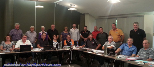 The State Karting Council of Karting Queensland during the historic meeting 