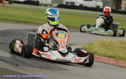 Louie Pagano was quick all weekend in Rotax Senior, scoring the win on Saturday