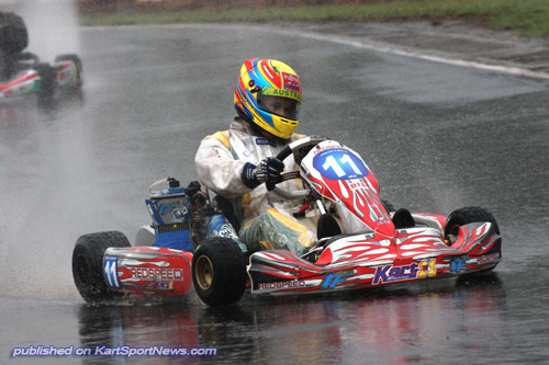 Pierce Lehane was again the driver to beat in the premier Rotax Light class at the very wet third Pro Tour round at Dubbo