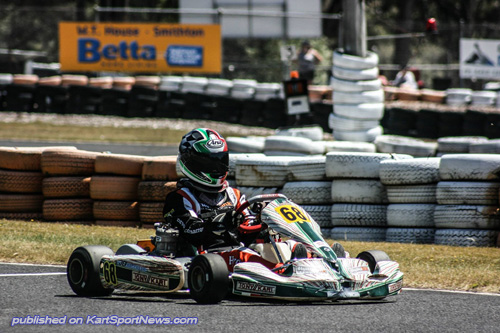 tasmanian statewide karting series round 1 2014 - TaG R Light winner Keenan Slater