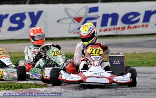 Ben Hanley (272 - ART GP-TM) dominated the qualifying heats in KF and starts the pre-final on pole